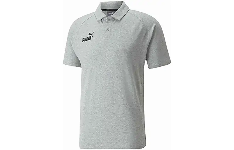 PUMA PERKS And MINI Polo Shirts Unisex Gray Polo Collar Moderate Other