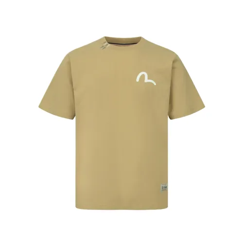 EVISU T Shirts Men's Apricot Crew Neck