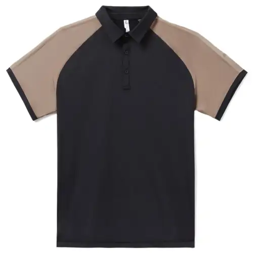 FILA Polo Shirts Men's Black Lapel Moderate Straight Fit