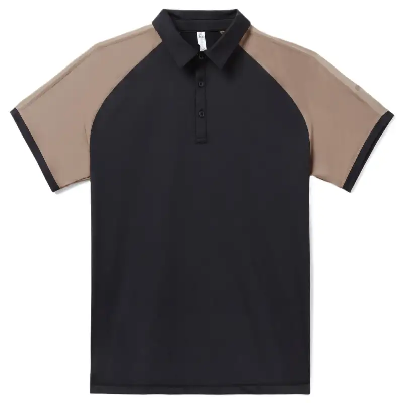 FILA Polo Shirts Men's Black Lapel Moderate Straight Fit