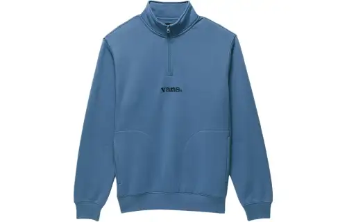 Vans Lowered Quarter Zip Pullover Sweatshirt Men's Koppen Blue