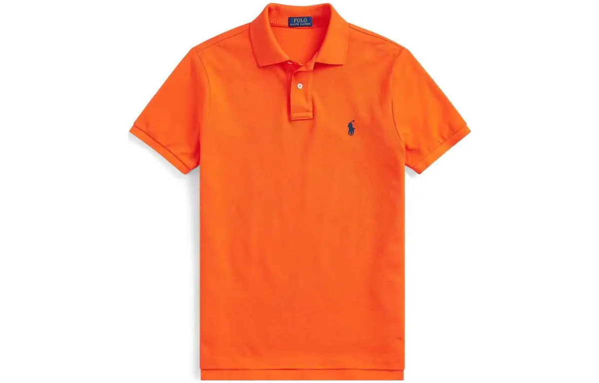 Polo Ralph Lauren Polo Shirt Custom Slim Fit Men's Orange