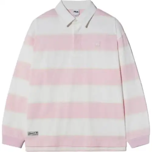 FILA Polo Shirts Unisex Pink Polo Collar Moderate Other