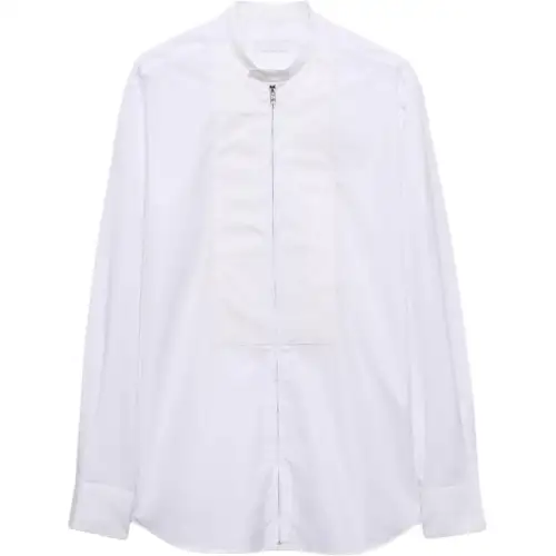 PRADA Shirts Men's White Stand Collar Moderate Other