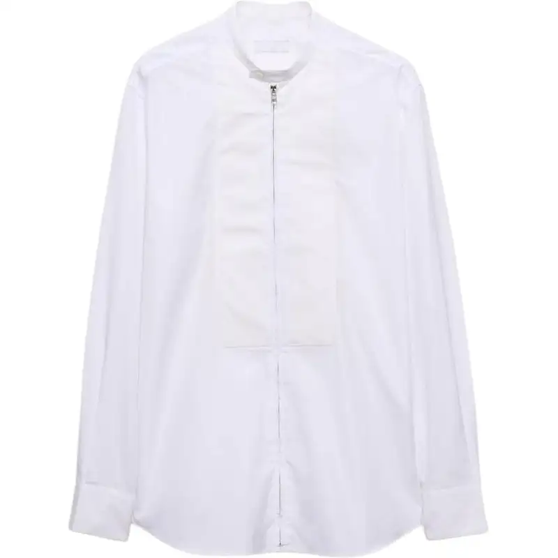 PRADA Shirts Men's White Stand Collar Moderate Other