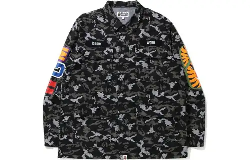 Bape Digital Camo Shark Military Relaxed Shirt