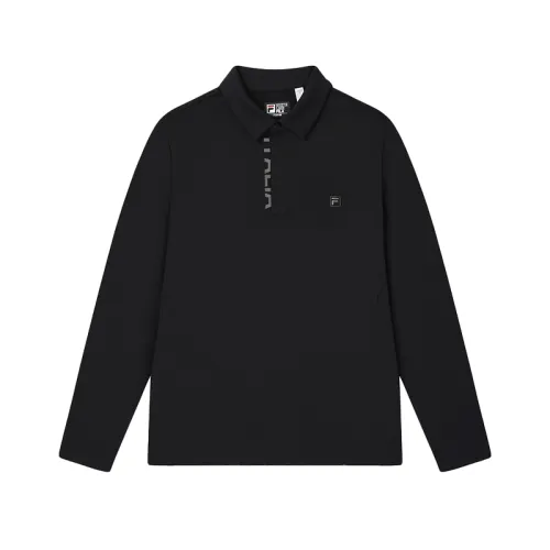 FILA WHITE Polo Shirt Men's Jet Black