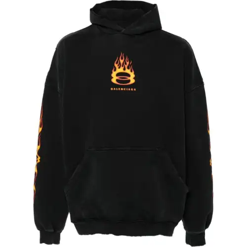 Balenciaga Logo Embroidered Hoodie