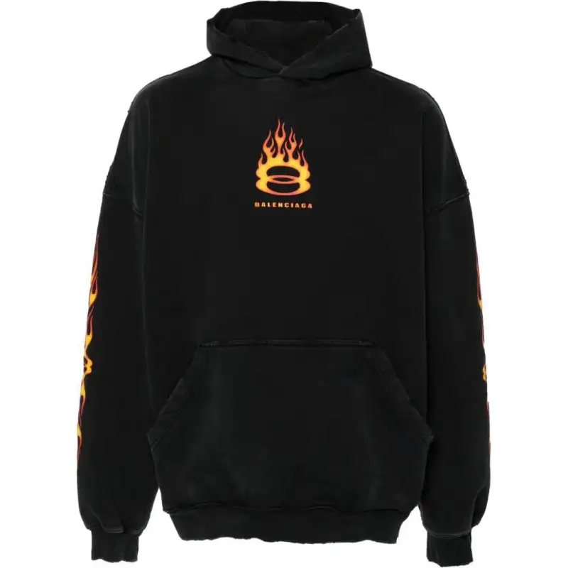 Balenciaga Logo Embroidered Hoodie