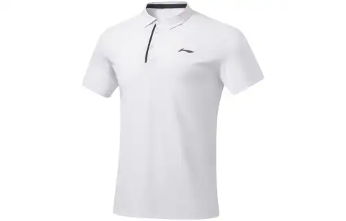 Li Ning Fitness Series Polo Shirt Men's Standard White