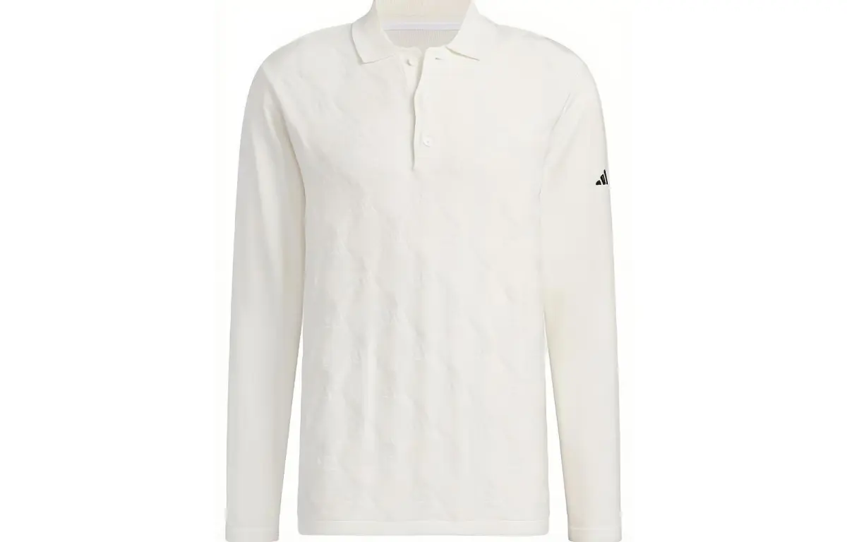 Adidas Polo Shirts Men's White Polo Collar Moderate Straight Fit