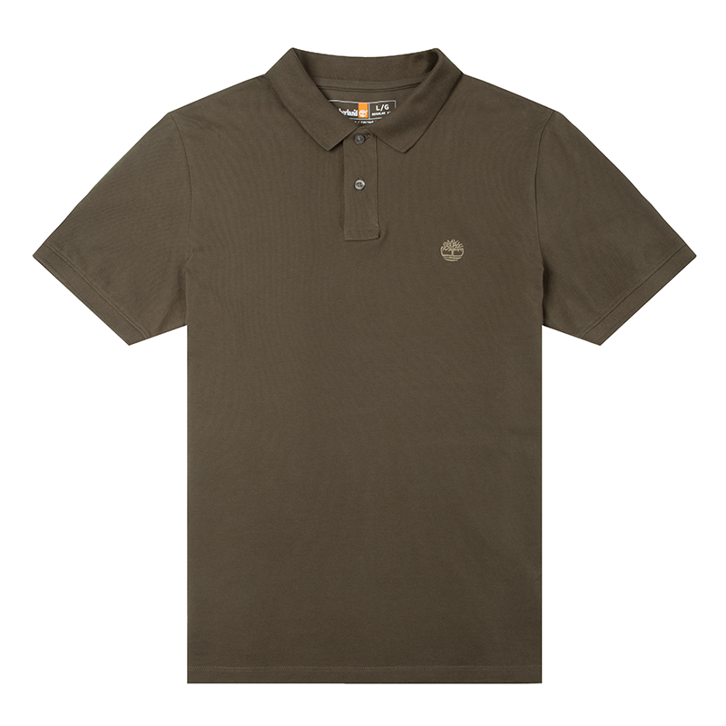Мужская футболка-поло Timberland Timberland SS25 Polo (темно-оливковый зеленый)