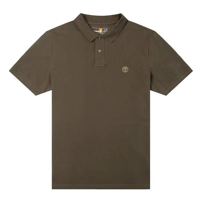 Timberland SS25 Polo Shirt Men's Dark Olive Green