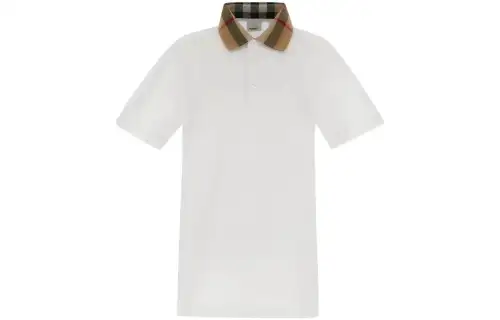 Burberry Polo Shirts Men's White Polo Collar Moderate Other