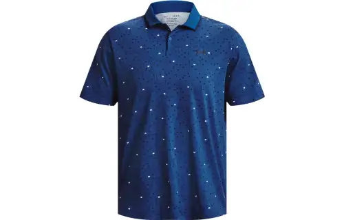 Under Armour Polo Shirts Men's Blue Polo Collar Moderate Straight Fit