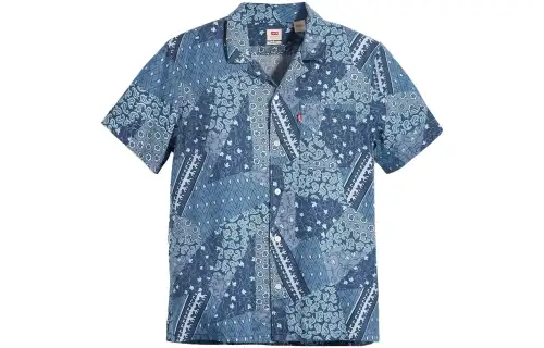 Levis Shirts Men's Blue Lapel Moderate Other