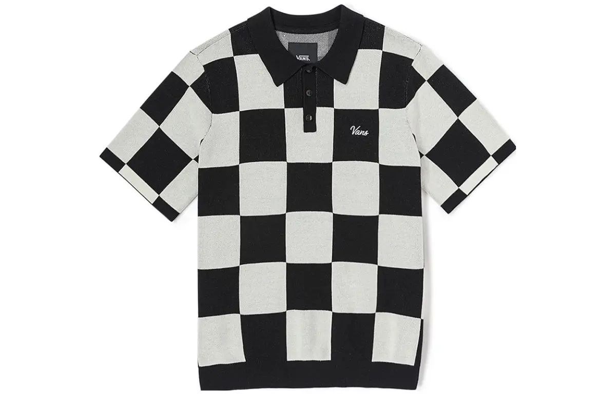 Vans Polo Shirts Unisex Vintage White Polo Collar Moderate Straight Fit