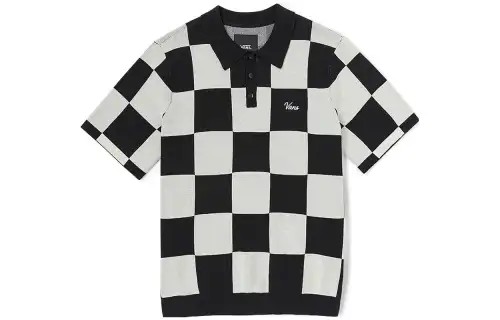 Vans Polo Shirts Unisex Vintage White Polo Collar Moderate Straight Fit