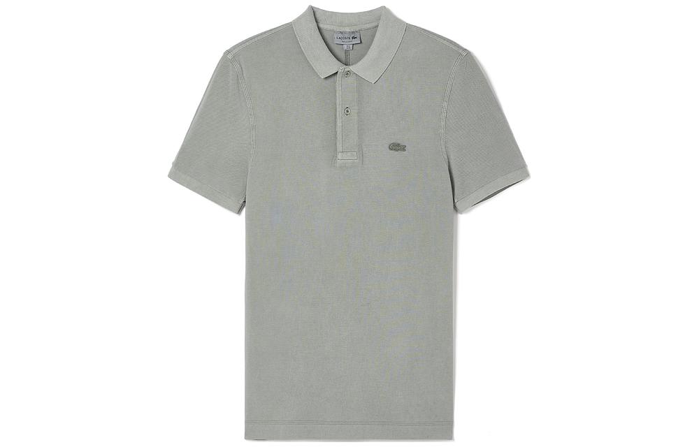 Мужская футболка-поло LACOSTE Крокодил (зеленая)