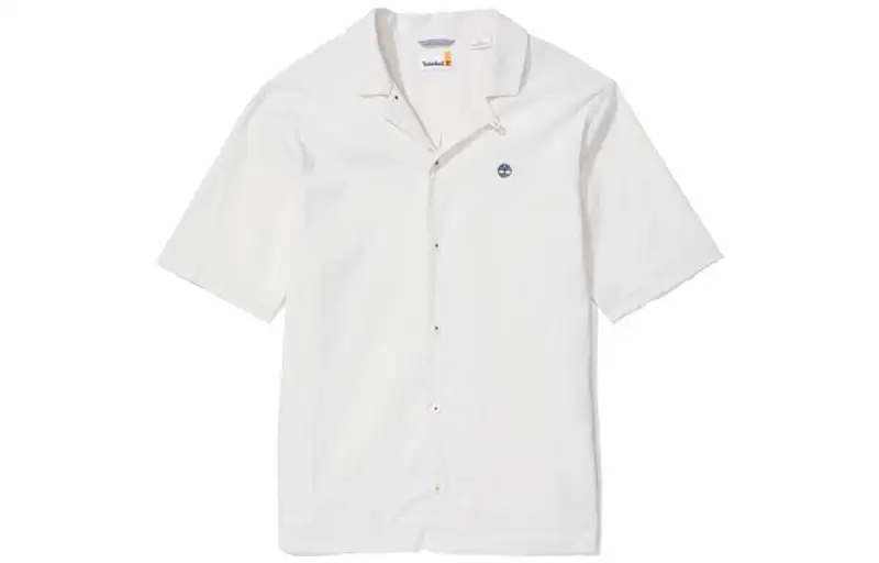 Timberland Shirts Men's White Lapel Moderate Straight Fit
