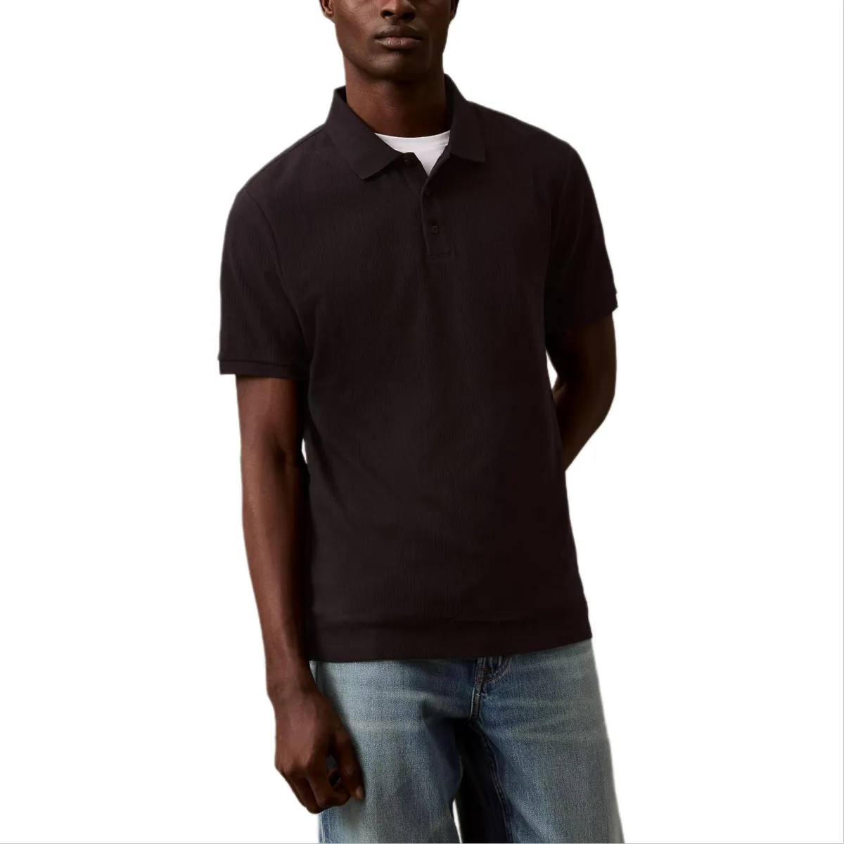 CALVIN KLEIN Polo Shirt Men's Black