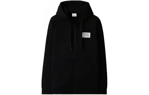 Burberry Hove Logo Print Zip Hoodie