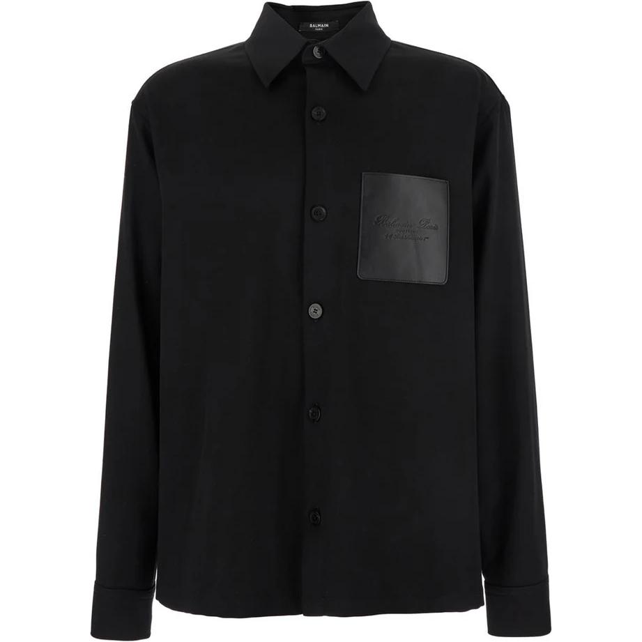 Мужская рубашка BALMAIN (черная)