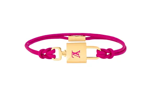 LOUIS VUITTON PADLOCK Metal, Calfskin Bracelets Women's Purple
