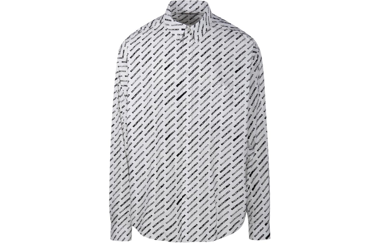 Мужская рубашка Balenciaga Logo Shirt (разноцветная)