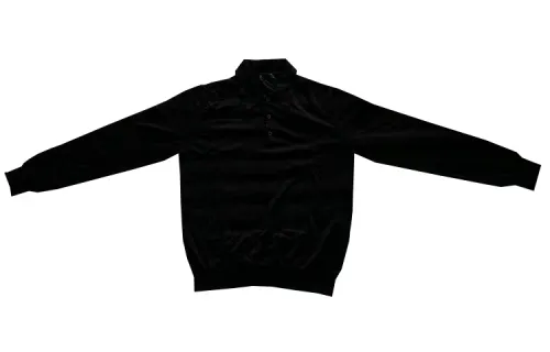 PRADA Polo Shirts Men's Black Polo Collar Moderate Straight Fit