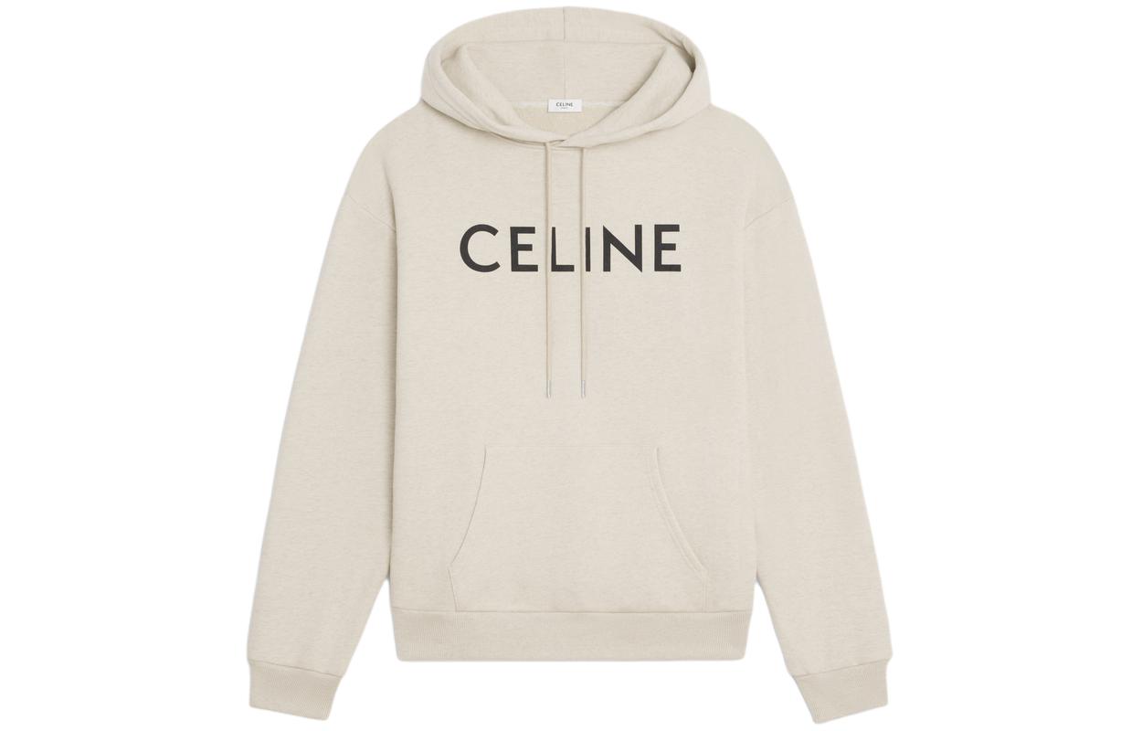 Мужское худи CELINE CELINE SS24 Logo (бежевый)