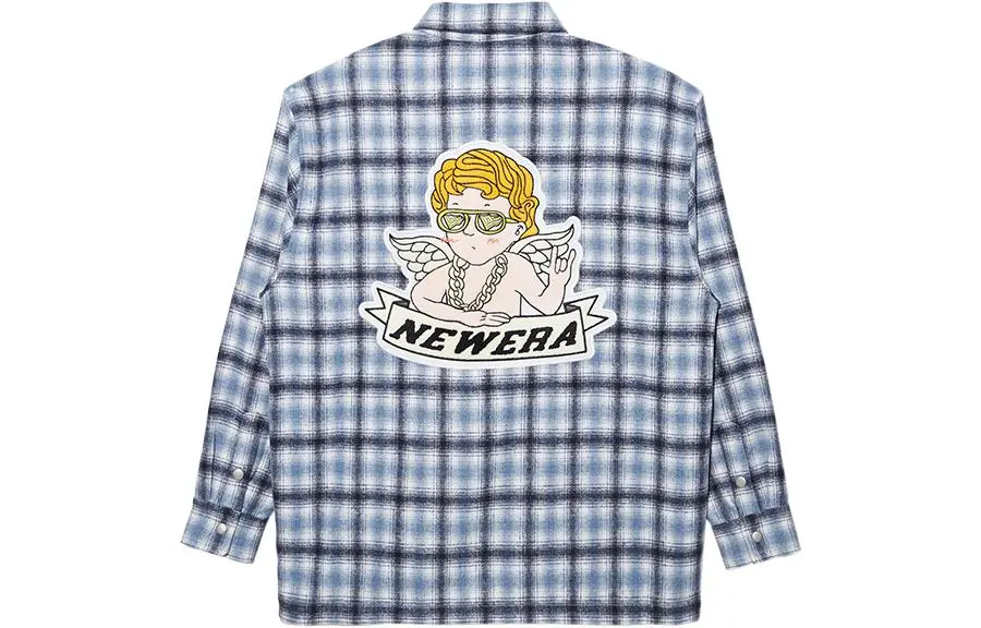 New Era Shirts Unisex Blue V-neck Thin Rugby