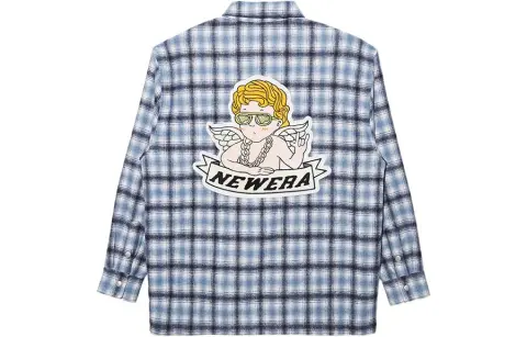 New Era Shirts Unisex Blue V-neck Thin Rugby