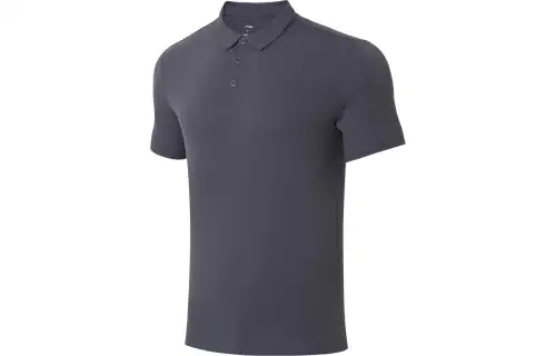 Li Ning Fitness Series Polo Shirt Men's Earth Surface Gray