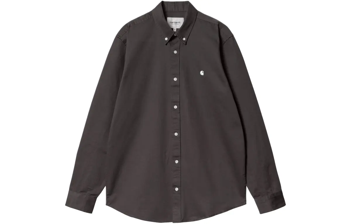 Carhartt WIP SS24 L/S Madison Shirt Men's Charcoal