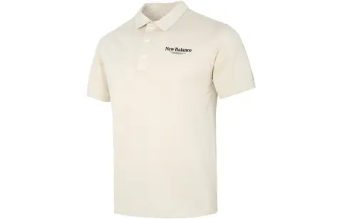 New Balance Polo Shirts Men's Light Khaki Polo Collar Moderate Straight Fit