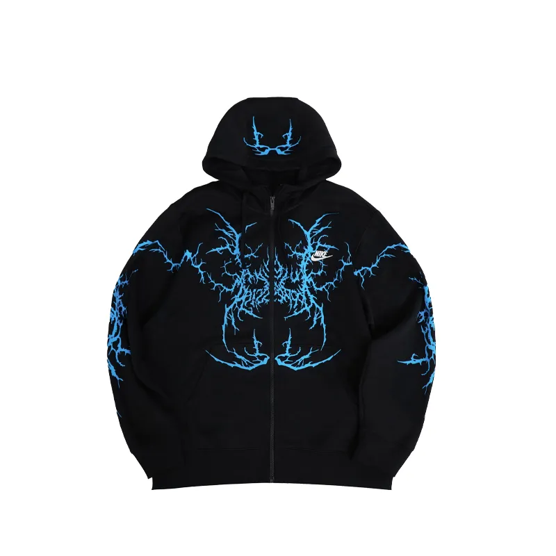 Nike Sweatshirts Unisex Black Hooded Thickened Cardigan