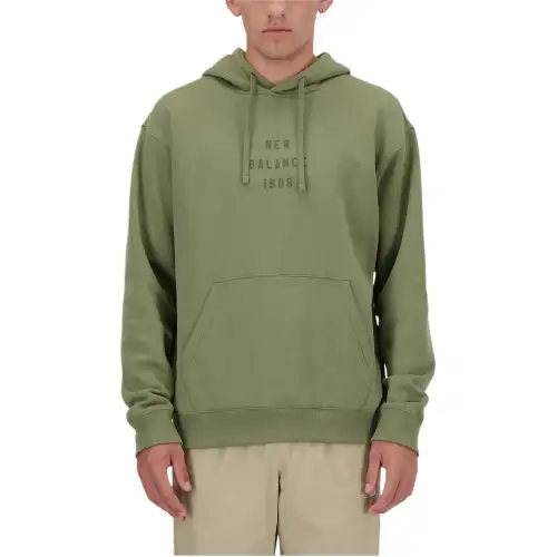 New Balance Graphic Iconic Collegiate Graphic Hoodie Sweatshirt Men's Dark Color Peridots