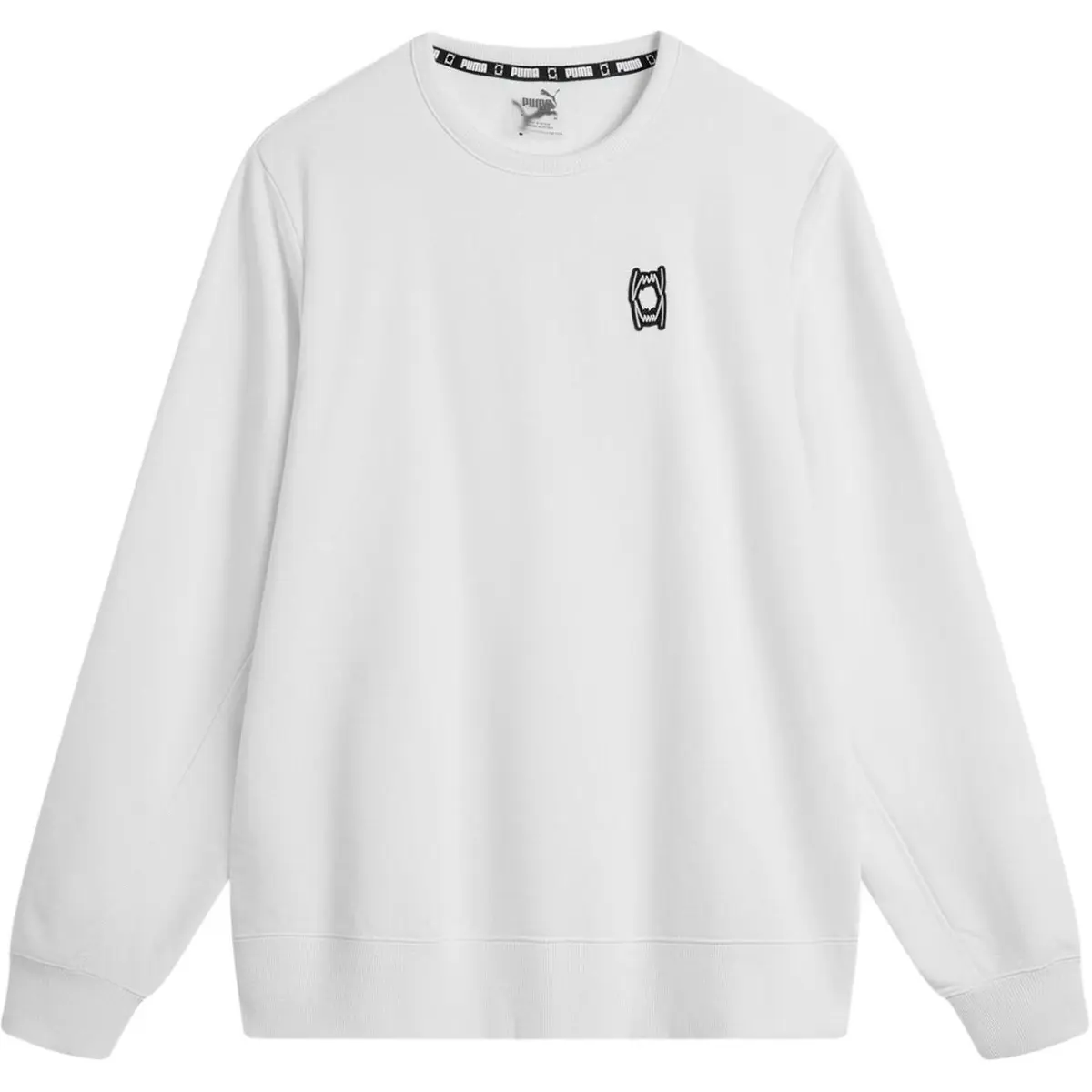 PUMA Sweatshirts Unisex White Crew Neck Moderate Regular