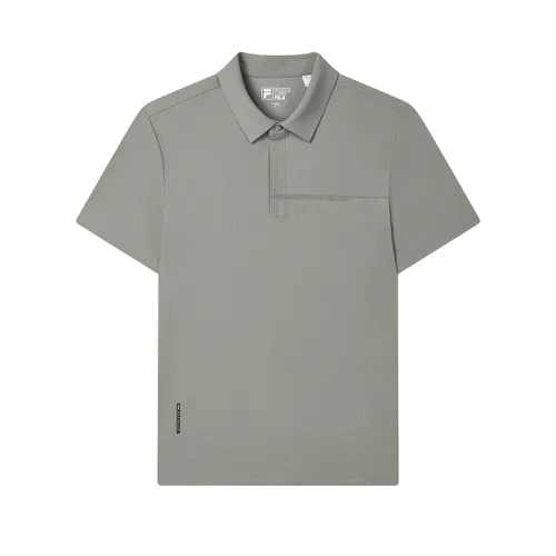 FILA WHITE Polo Shirt Men's Taupe