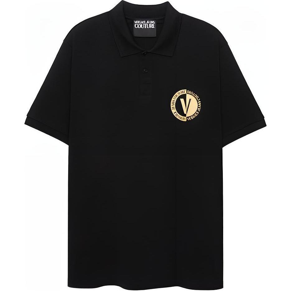 Мужская футболка-поло Versace Jeans Couture Solid (черная)