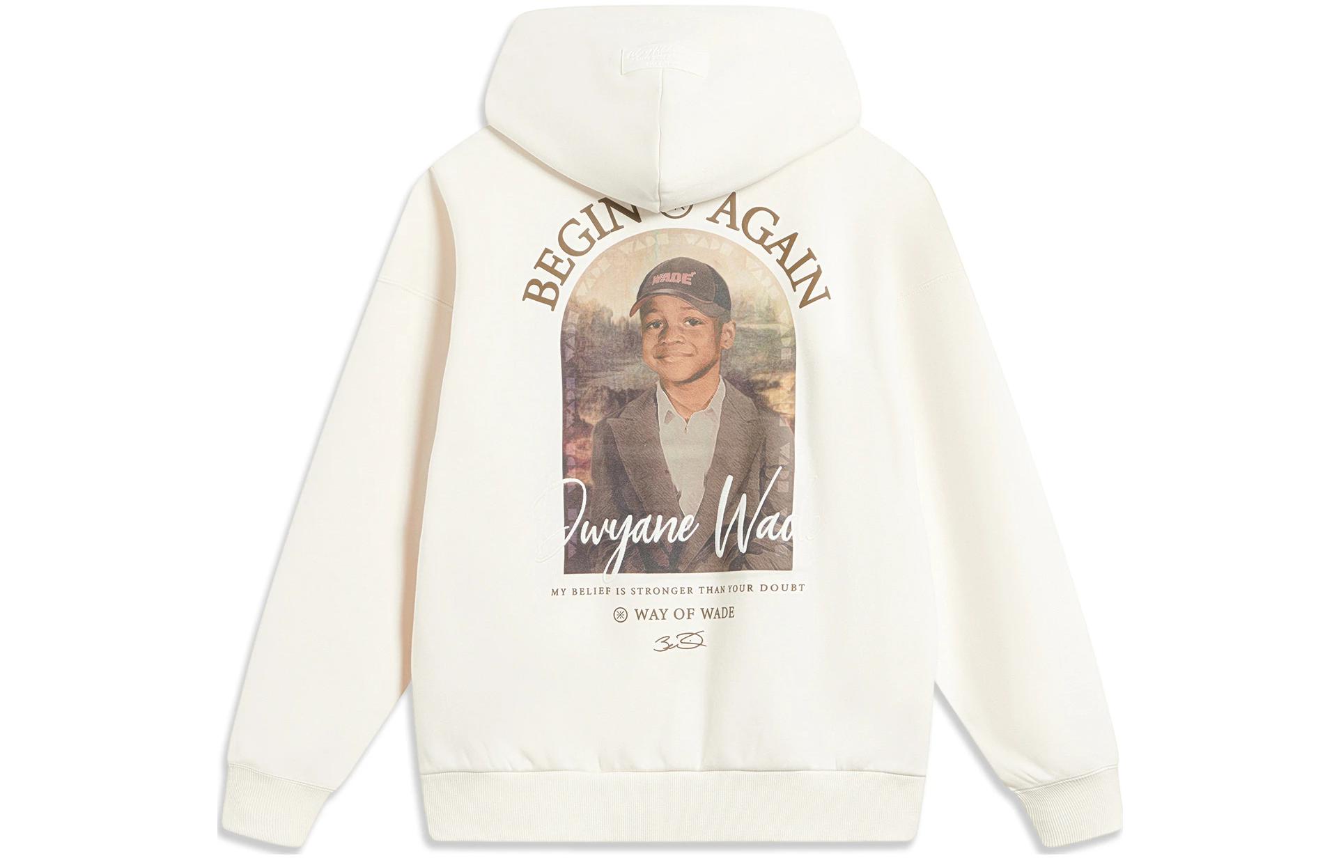 Li Ning, photo, hoody, beige long-sleeve for men and women, oversize