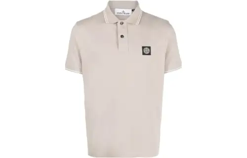 Stone Island patch polo shirt