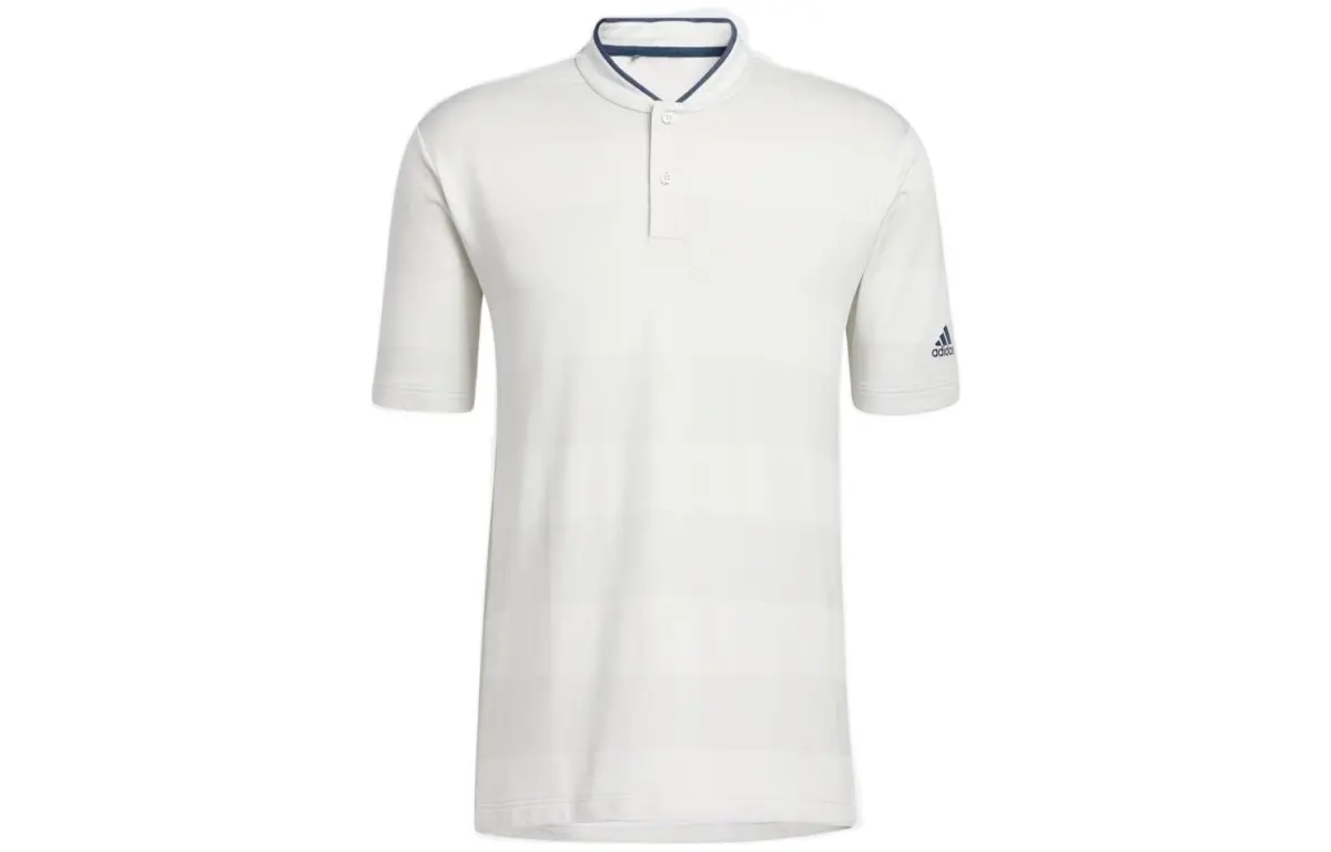 Adidas Polo Shirts Men's Gray Polo Collar Moderate Straight Fit