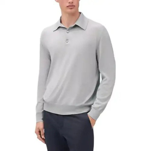 HERMES Polo Shirts Men's Bloom Polo Collar Moderate