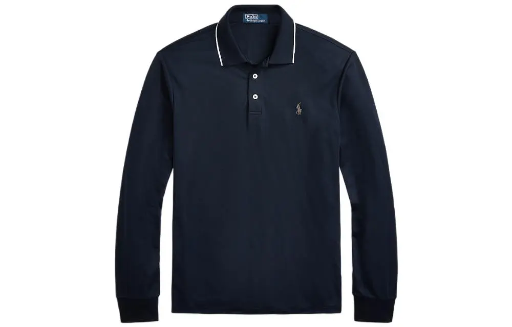 Polo Ralph Lauren SS23 Polo Shirt Custom Slim Fit Men's Marine Blue