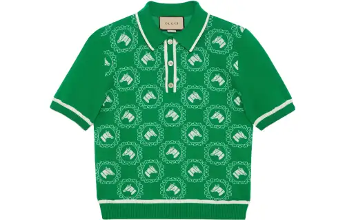 GUCCI SS23 Polo Shirt Men's Green