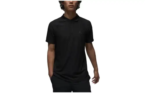 Jordan Polo Shirts Men's Black Polo Collar Moderate Straight Fit