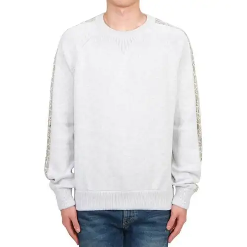 DIOR Sweatshirts Men's Gray Crew Neck Moderate Regular