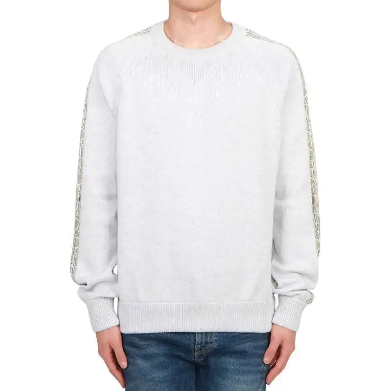 DIOR Sweatshirts Men's Gray Crew Neck Moderate Regular